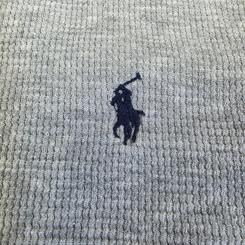 Polo Ralph Lauren Men's Large Gray‎ Light Thermal Body Jersey Knit Sleeve Shirt